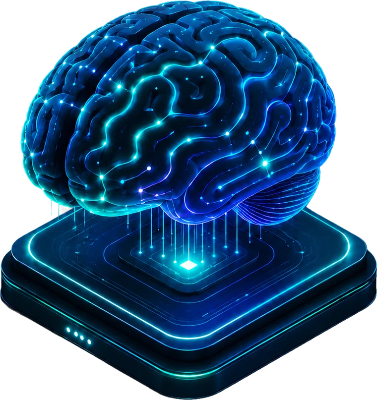 Glowing brain on a chip